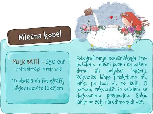 Cenik - Mlečna kopel za nosečke